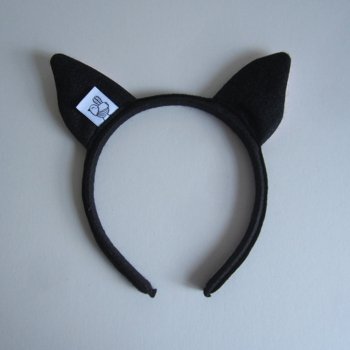Cat Eared Hairband Made of Black Felt