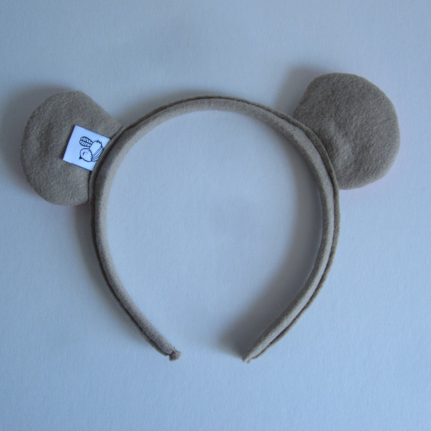 Mouse Ears Hairband Made of Beige Coloured Felt