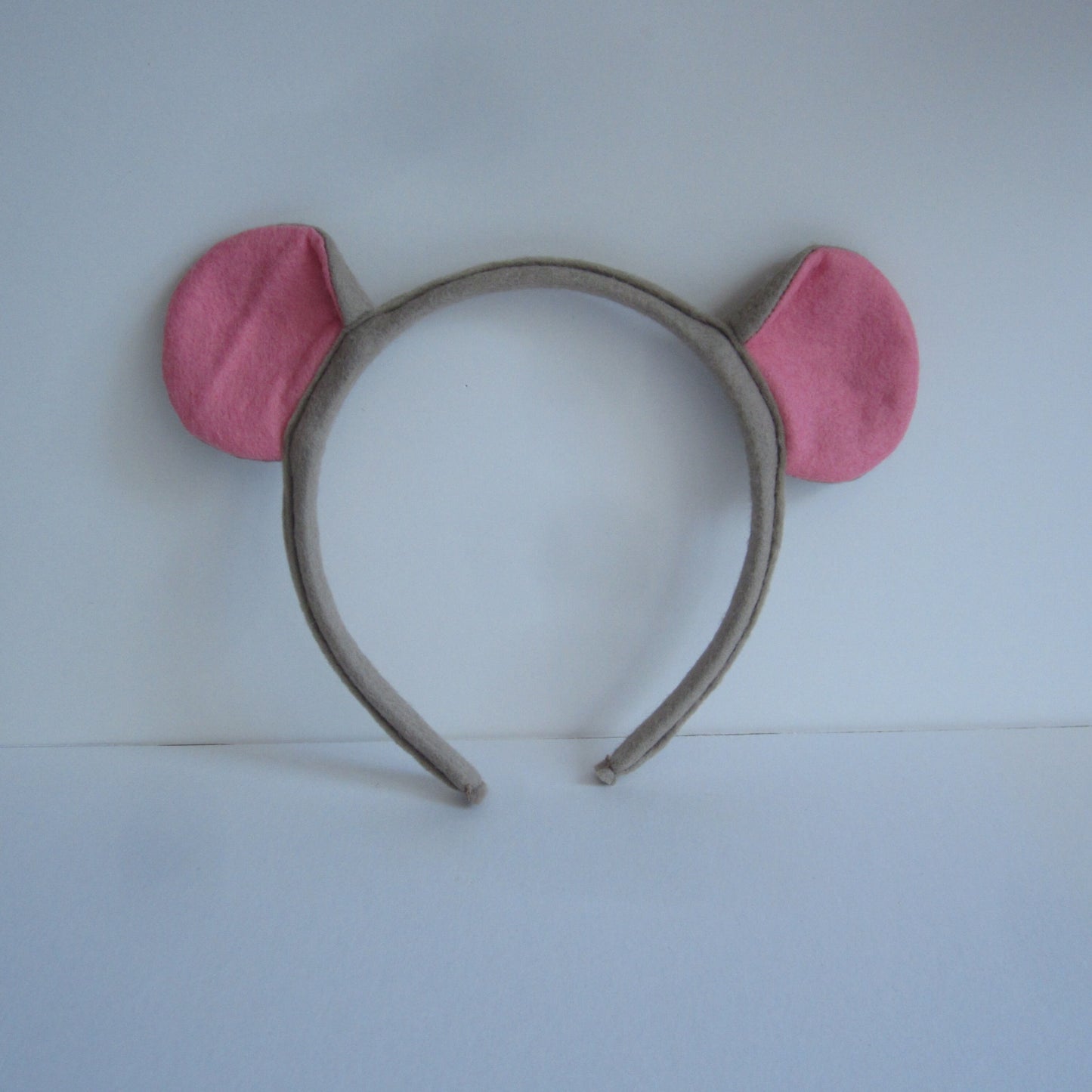 Mouse Ears Hairband Made of Beige Coloured Felt