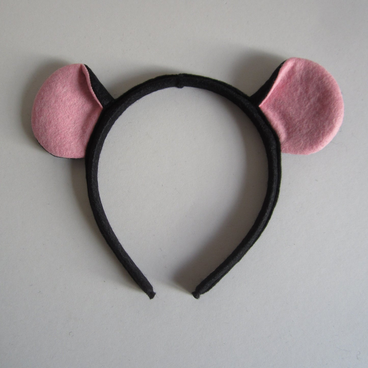 Mouse Ears Hairband Made of Black Felt