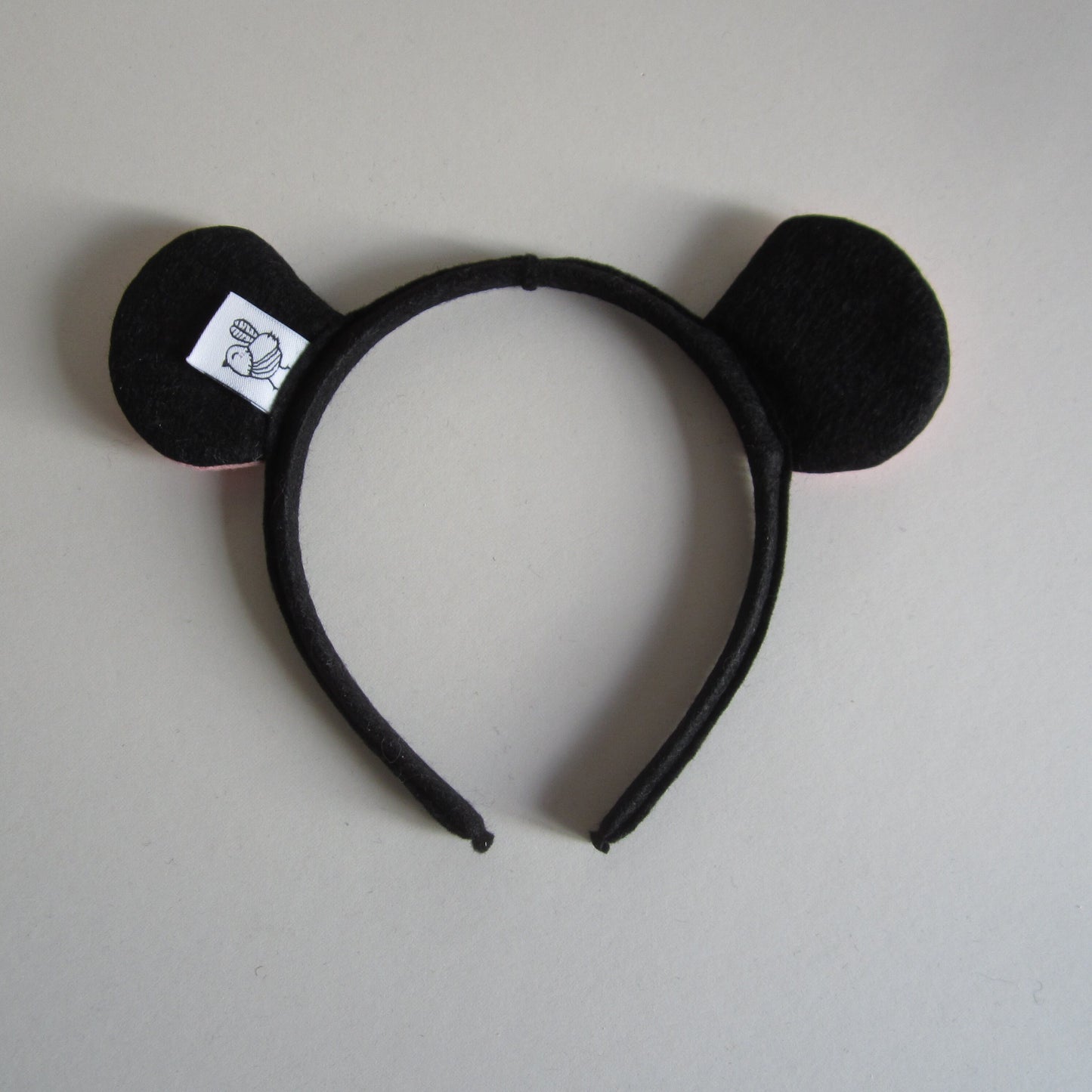 Mouse Ears Hairband Made of Black Felt