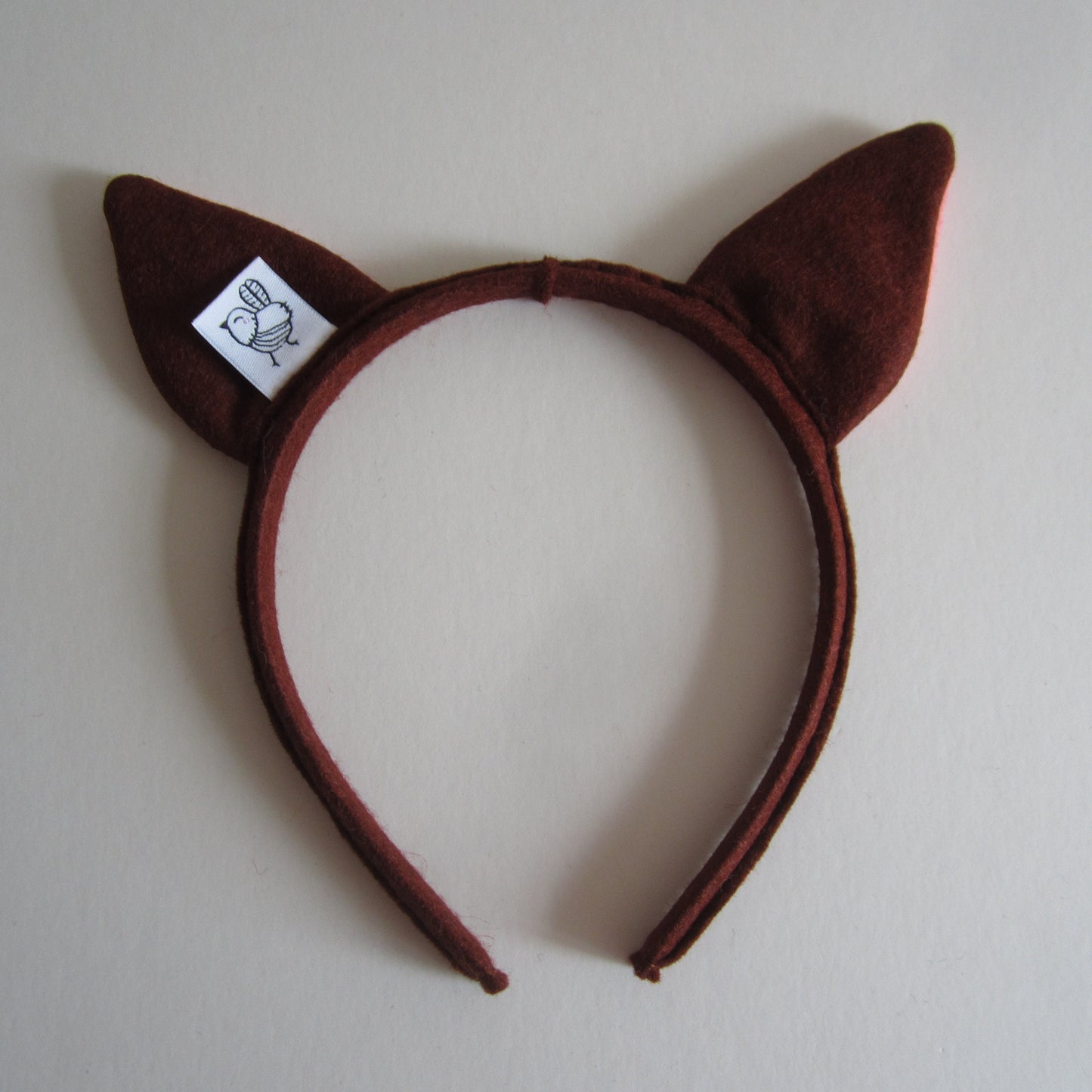 Cat Eared Hairband Made of Chocolate Brown Felt
