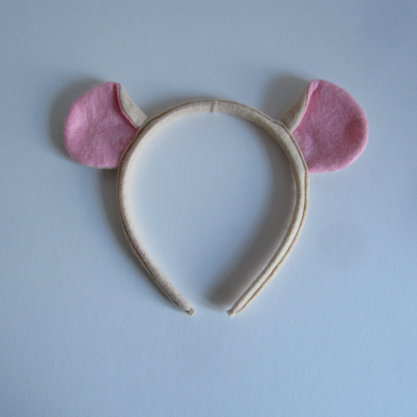Mouse Eared Hairband Made of Fawn Coloured Felt
