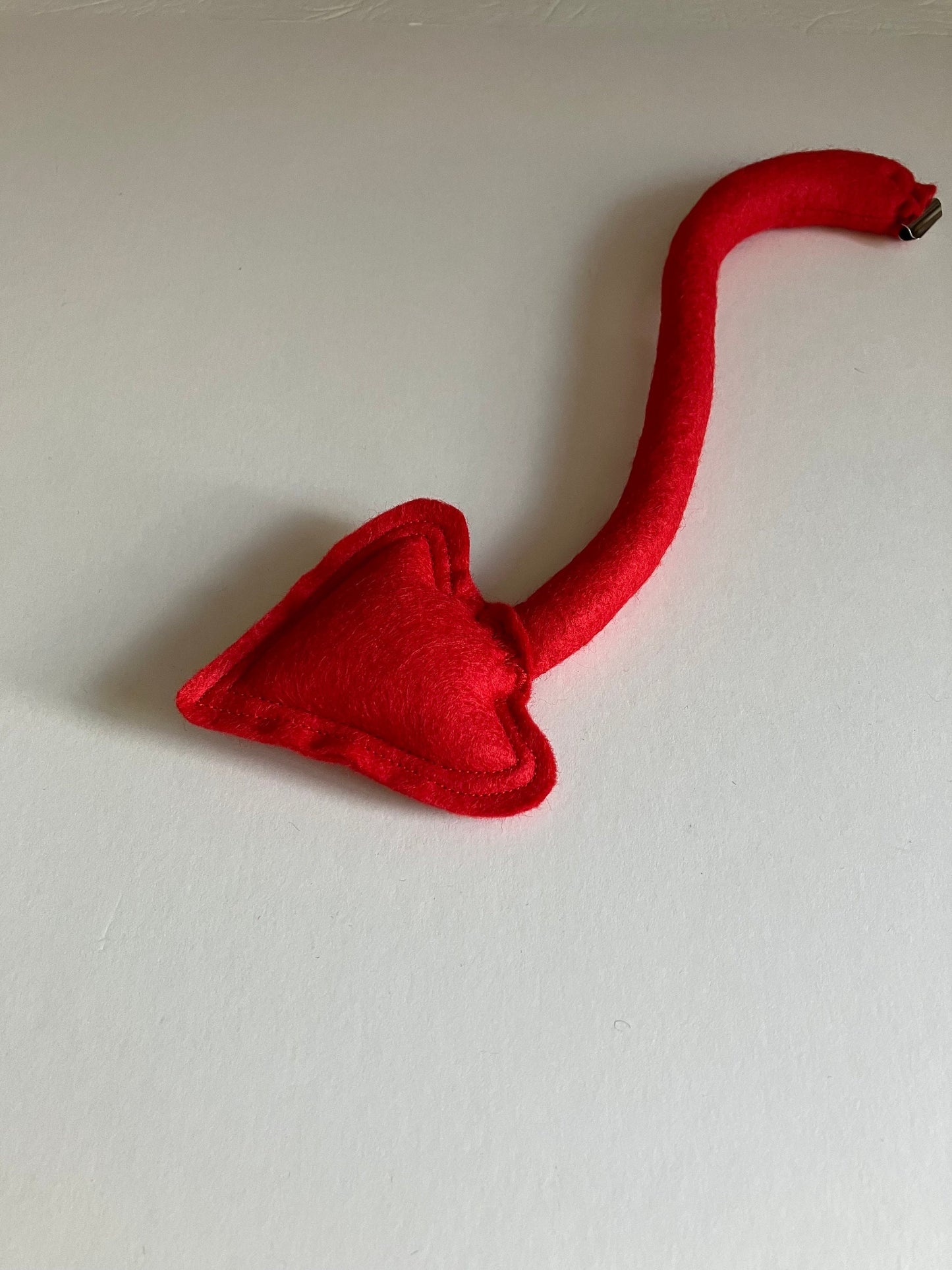 Devil Tail Clip on Made of Red Felt