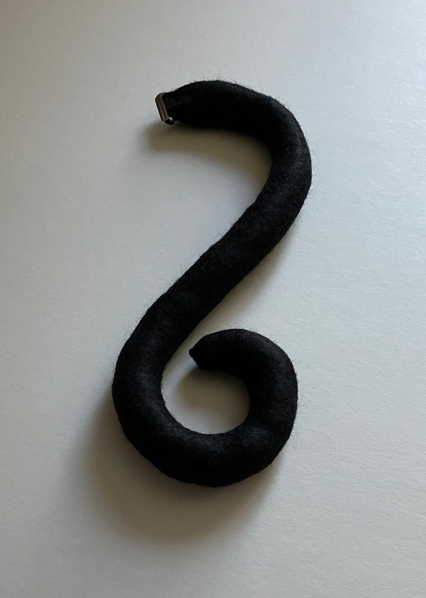 Clip on Cats Tail Made of Black Felt