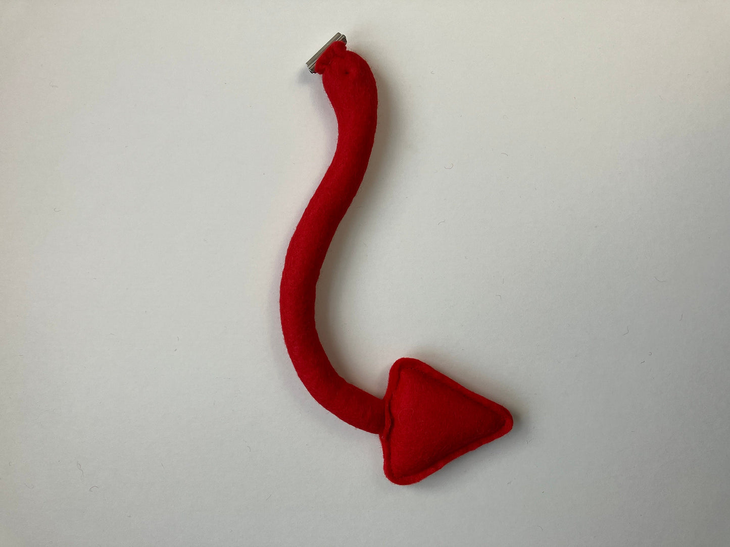 Devil Baby Tail Clip on Made of Red Felt
