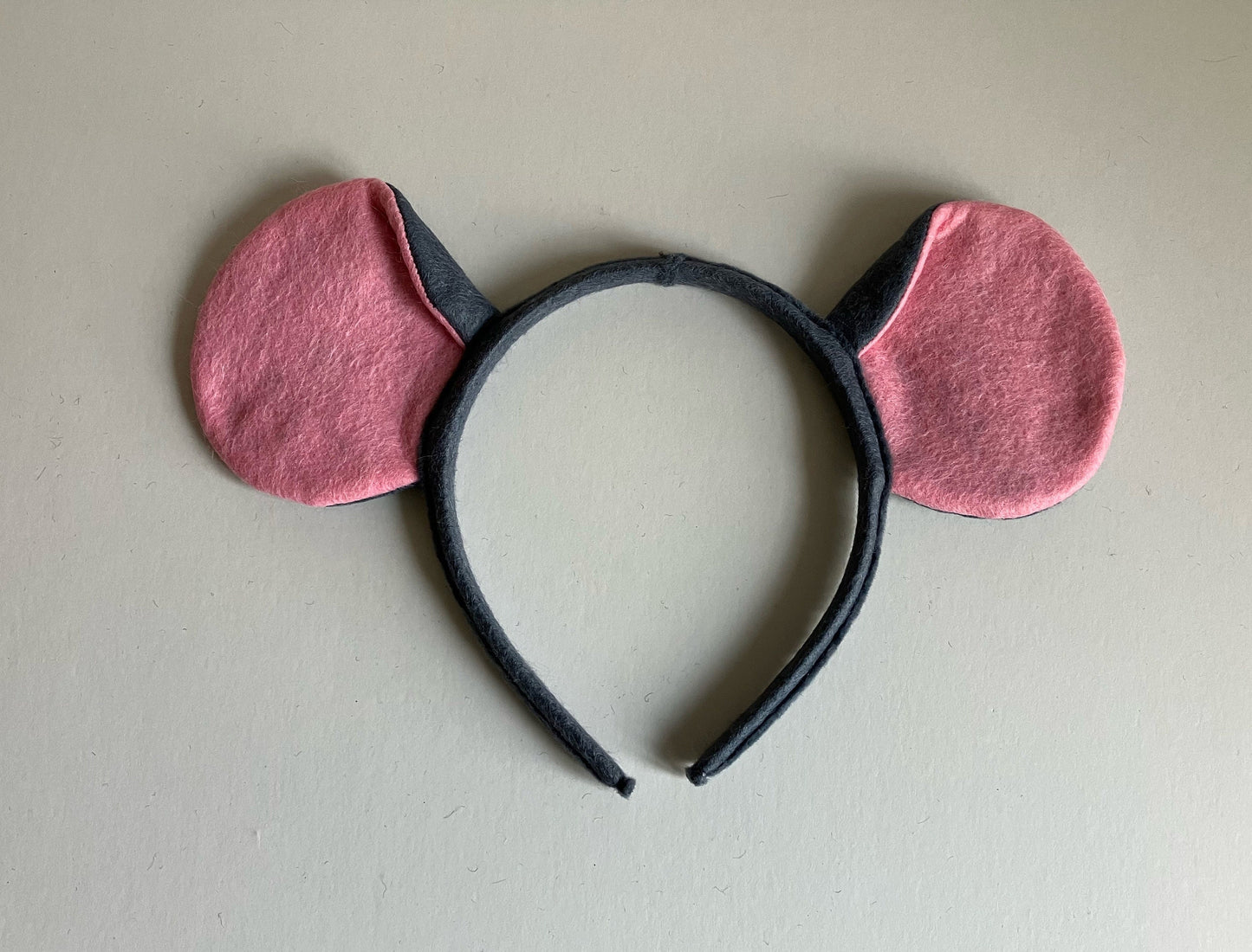 Mouse Ears Hairband with Extra Large Mouse Ears Made of Dark Grey Felt