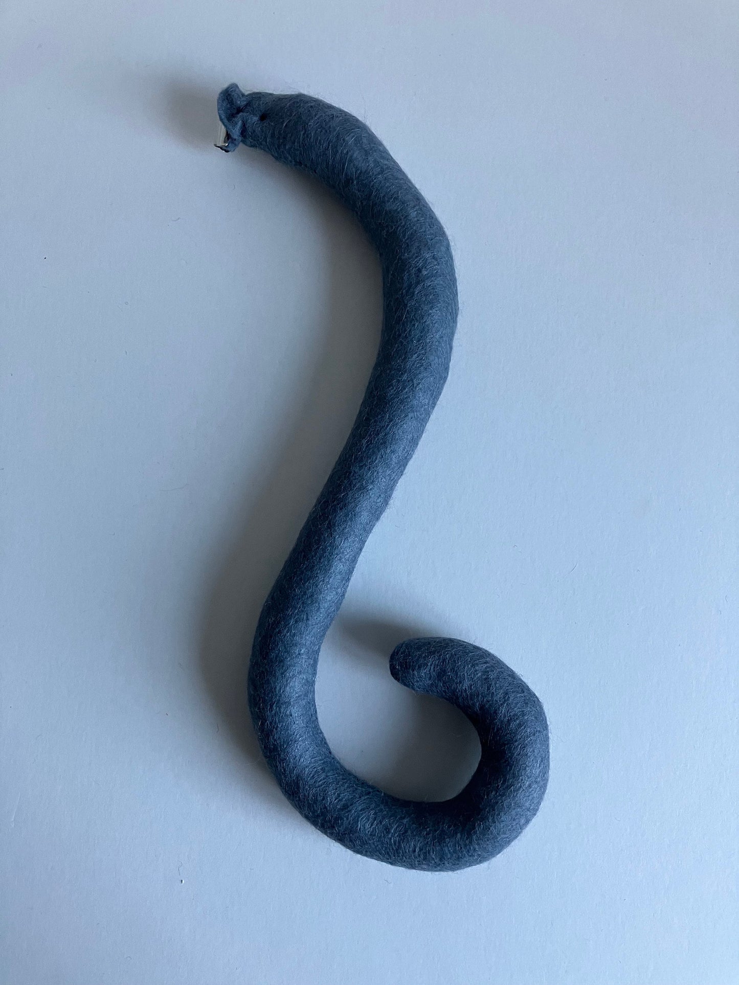 Clip on Cats Tail Made of Grey Felt